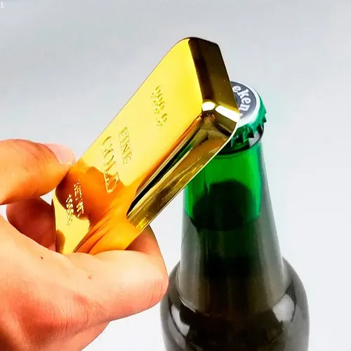 Goldbarren Flaschen öffner abs Metall Magnet Goldbarren Bier öffner Handheld Goldbarren Flaschen