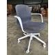 20thC 70's style swivel tilt office arm chair 5 star metal base castors white