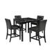 5-Piece Dining Table Set with Faux Marble Top & 4 Upholstered Chairs