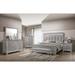 Evonne 5 Piece Gray LED Upholstered Panel Bedroom Set
