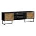 Rectangular TV Stand with Storage Cabinet - 71" - Brown and Black