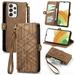 Samsung Galaxy A33 5G Case Durable PU Leather Wallet Cover Snap Buckle Flip Strap Card Holder Case for Samsung Galaxy A33 5G