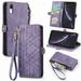 iPhone XR Case Durable PU Leather Wallet Cover Snap Buckle Flip Strap Card Holder Case for iPhone XR