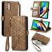 Motorola Moto G9 Plus Case Durable PU Leather Wallet Cover Snap Buckle Flip Strap Card Holder Case for Motorola Moto G9 Plus