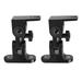 2pcs Speaker Wall Mount Bracket Zinc Alloy Universal Surround Sound Wall Holder Stand (Black)