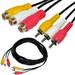 MagicW 5ft 3 RCA Male to 3 RCA Female Audio Video Extension Cable 3RCA Male to Female Audio Composite Extension Video
