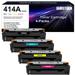 414A 414X Toner Cartridge NO CHIP Compatible for HP 414A 414X 414 W2020A W2021A W2022A W2023A Color LaserJet Pro MFP M479 M479fdn M479fdw M454 M454dn M454dw (Black Cyan Magenta Yellow 4-Pack)