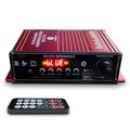 JahyShow Bluetooth Power Amplifier - Ideal for Home Audio - 400W Hi-Fi Sound - Active Subwoofer Output Red