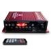 JahyShow Bluetooth Power Amplifier - Ideal for Home Audio - 400W Hi-Fi Sound - Active Subwoofer Output Red