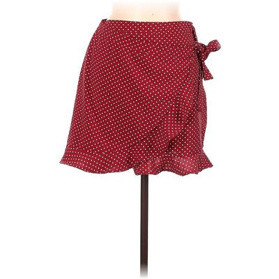 Nasty Gal Inc. Casual Fit & Flare Skirt Mini: Red Polka Dots Bottoms - Women's Size 6