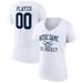 Women's Fanatics Branded White Notre Dame Fighting Irish Men's Ice Hockey Pick-A-Player NIL Gameday Tradition V-Neck T-Shirt