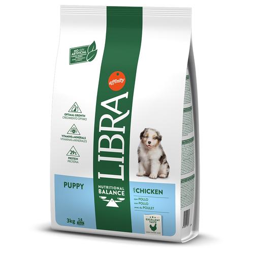 Sparpaket: 2x3kg Libra Puppy Chicken Hundefutter trocken