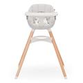 Lalo The Chair Convertible 3-in-1 High Chair - Wooden High Chair for Babies and Toddlers, Baby High Chair with Dishwasher Safe Tray, Adjustable Footrest & Machine Washable High Chair Cushion, Coconut