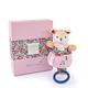 Doudou et Compagnie - Boh'aime - Faon Music Box - Pink - 20cm - Birth Gift - Beautiful Gift Box - DC4022