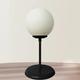 bamyum Lipeo Desk Lamp Ø25 cm, Modern Table Lamp, Glass Globe Desk Lamp, Opaque Globe Table Lamp with Glass Ball, Bedside Lamp with Glass Sphere, Nightstand Lamp, Office Reading Lamp, Black Desk Lamp