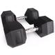 Phoenix Fitness Hex Dumbbells - Pair of Rubber & Cast Iron Hexagonal Dumbbell Hand Weights for Men and Women at Home & Gym - Weight: 25kg