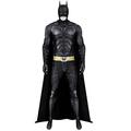 Kuberas Bat Superhero Costume Adult Men Dark Black Knight Jumpsuits Cloak Bat Mask Halloween Cosplay Costume Outfit,XX-Large