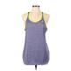 Adidas Active Tank Top: Purple Color Block Activewear - Women's Size Large