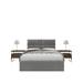 Orren Ellis Sapan Upholstered Solid Wood Panel Headboard Velvet in Gray | Queen | Wayfair C798F4718CC24E2AA5B45E1BADBD031C