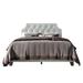 Winston Porter Mekelle Vegan Leather Platform Bed Upholstered/Faux leather in Gray | 44.3 H x 43.1 W x 80.5 D in | Wayfair