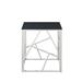 Mercer41 Sada Nightstand Glass/Metal in Gray | 21.9 H x 19.9 W x 19.9 D in | Wayfair EAFC0209EBC54F5FB6EE396D9013ED6F