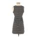 Madewell Casual Dress - Mini Crew Neck Sleeveless: Black Print Dresses - Women's Size X-Small