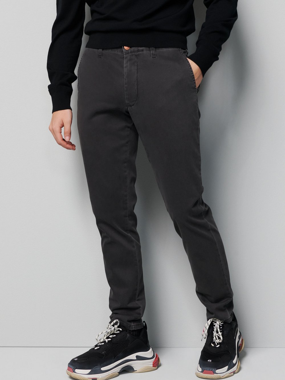 MEYER Chino-Hose Herren grau, 32-34 Image