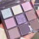 New Smoke Purple 9 Colors Eyeshadow Palette Pearlescent Matte Grey Purple Eye Shadow Makeup Palette