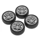 2020 Top Selling 4pcs 35mm Simulation Rubber Wheel Tire Wheel Toy Model DIY RC Spare Parts