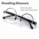 Men Anti-blue Light Reading Glasses HD Presbyopia Crystal Glass Lens Round Glasses Brown Far Sighted