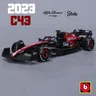 Bburago 1:43 Alfa Romeo F1 Team paletto 2023 C43 24 # Zhou Guanyu 77 # Valtteri Bottas lega modello