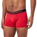 Emporio Armani Herren Emporio Armani Men's All Over Eagle Microfiber Trunks, Rot, M EU