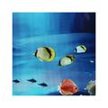 HEMOTON 3D Aquarium Fish Tank Ocean Landscape Background Decoration Wallpaper Wall Art Mural for Living Room Bedroom Home Decor 100 x 30 cm