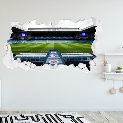 Glasgow Rangers Sandy Jardine Stand Stadium Broken Wandaufkleber – 90 cm Breite x 50 cm Höhe Image