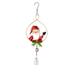 Jacenvly Grinch Christmas Decorations Clearance Metal Iron Wind Chime Pendant Christmas Series Glass Color Painting and Painting Home Decor