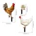 HEMOTON 3pcs Garden Chicken Stakes Acrylic Hen Stakes Decorative Chicken Stakes Lawn Yard Chicken Stakes