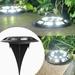 Gzwccvsn 2PCS Solar Ground Lights Ground LED Lights (8 Main Lights 8 Side Lights) Upgraded Waterproof Outdoor Powered Bright In-Ground Light For Garden Patio Walkway Lawn Driveway Yard