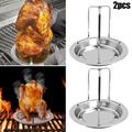 1Set BBQ Grill Pan Nonstick Grill Chicken Rack with Bowl BBQ Accessories Tool