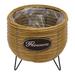 1PC Rattan Flower Pot Desktop Potted Flowerpot Flower Arrangement Pot (Khaki)