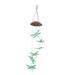 HEMOTON Solar Green Dragonfly Wind Chime Light Hanging Decorative Colorful Lamp LED Light for Outdoor Garden Courtyard