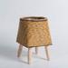 Flower Planter Basket Weaving Wood Flower Pot Indoor Planter Decor With Stand