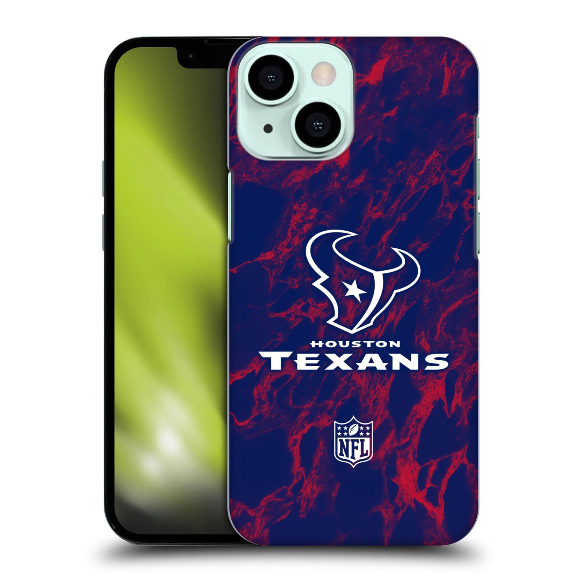 Coque Houston Texans rigide en marbre coloré - iPhone