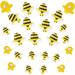 20 Pieces Bees Refrigerator Magnets Cute Bees Fridge Magnets Colorful Whiteboard Bee Magnets for Office Whiteboard Fridge Dry Erase Board (0.8 x 0.8 Inch 1.2 x 1.2 Inch)