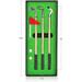 Chok Golf Pen Set Mini Desktop Golf Ball Pen Gift Set with Putting Green Flag 3 Golf Clubs Pens & 2 Balls