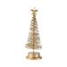Christmas Tree Table Lamp 13in Iron Spiral Ornament Display Stand Crystal Tree Light Xmas Night Lamp Battery Powered for Bedroom Bedside Office Living Room Decor Gold
