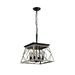 Farmhouse Kitchen Island Lights 0-40 Adjustable Height Retro Design Farmhouse Style Chandeliers 4-Light Vintage Large Pendant Light (15.7 L X 15.7 W X 20.3 H )