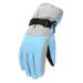 Dorkasm Kids Winter Gloves Heat Gloves 6Y-14Y Child Children Kids Warm Gloves Snow Stoppers Kids Gloves Unisex Snow Weather Waterproof Ski Kid Gloves Cyan L