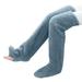 Penkiiy Over Knee High Fuzzy Socks Plush Slipper Stockings Furry Long Leg Warmers Winter Home Sleeping Socks Leg Warmers for Women Blue