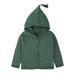 Toddler Baby Kids Girls Boys Solid Warm Hooded Coat Outfits Clothes