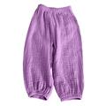 Fall Savings 2023! Itsun Casual Pant for Kids Baby Knit Jogger Pants Baby Sweatpants Soft Cotton Infant Bottoms Purple 6-7 Years